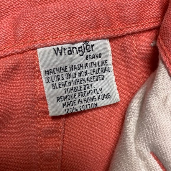 Vintage Wrangler Salmon Orange Jeans 7/8 - Picture 9 of 10
